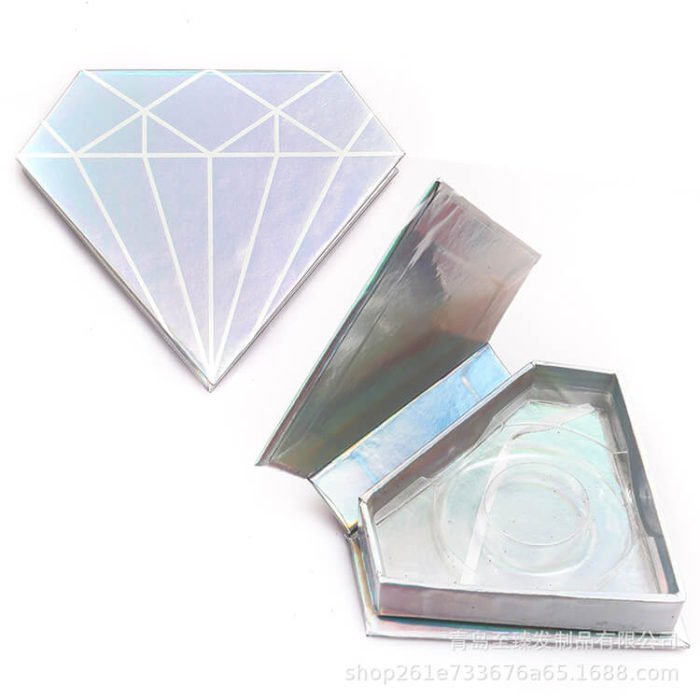 Wholesale Custom Diamond Shape Eyelash Box Packaging 11